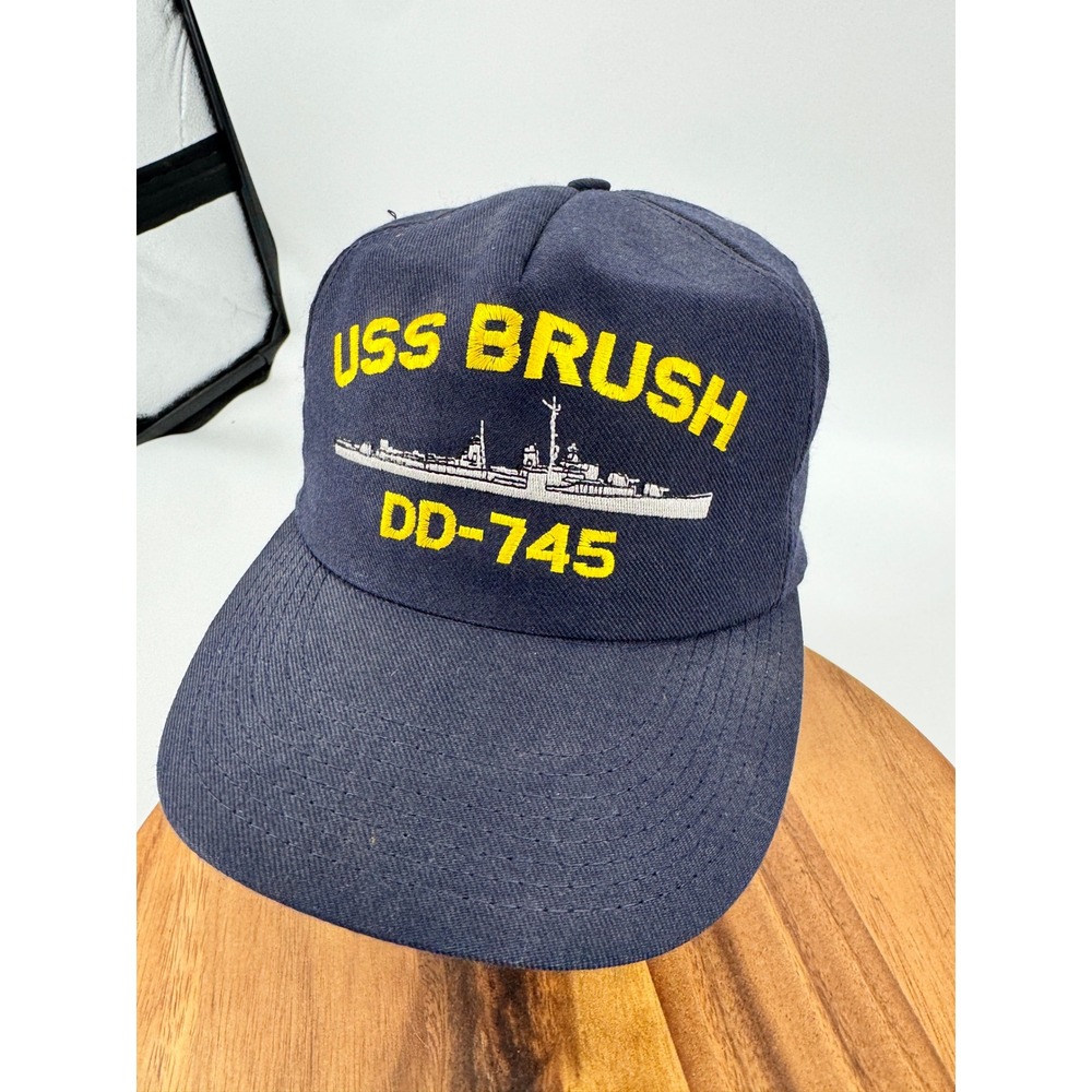Winner USS Brush DD-745 Hat Mens OSFA Navy Blue Vintage Snapback Military Cap - Picture 7 of 12